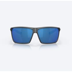 Costa Rincon II Sunglasses Men's Matte Smoke Frame Blue Mirror Lens Polarized Blue Light Blocking