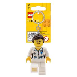 LEGO Minifigures Plastic Multicolored Nurse Keychain w/LED Light