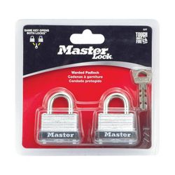 Master Lock 15/16 in. H X 13/16 in. W X 1-1/2 in. L Steel Warded Locking Warded Padlock