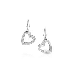 Montana Silversmiths Women's Roped In Love Heart Earrings