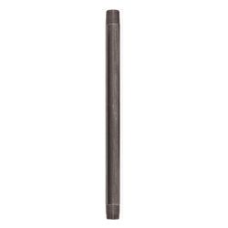 STZ Industries 1/2 in. MIP each X 1/2 in. D MIP Black Steel 12 in. L Nipple