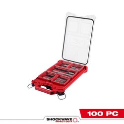 Milwaukee Shockwave Assorted 1/4 in. drive X 4 in. L Impact Driver Bit Set Alloy Steel 100 pc