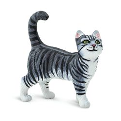 Safari Ltd. Best in Show Tabby Cat Toy Gray
