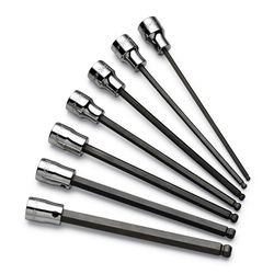 SK Professional Tools 3/8 in. drive SAE Ball Hex Bit Socket Set 7 pc