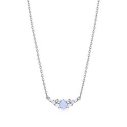 Montana Silversmiths Women's Refined Grace Opal Crystal Silver Necklace Water Resistant