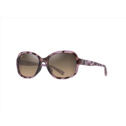 Maui Jim Hiluhilu Sunglasses Shiny Spotted Pink Havana Frame HCL Bronze Lens Polarized Pink/Brown