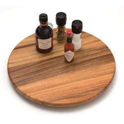 Lipper International Brown 1.25 in. H X 16 in. D Acacia Wood Kitchen Turntable