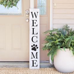 Sincere Surrounding Black/Gray Wood/MDF 0.5 in. H X 46.5 in. L X 8 in. W Porch Sign