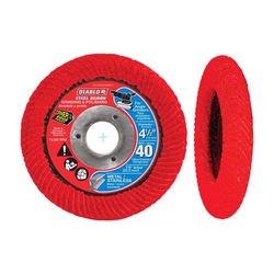 Diablo Steel Demon 4-1/2 in. Premium Zirconium Blend Bolt-On Flap Disc 40 Grit Ultra Coarse 1 pk