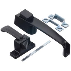 Ace Bare Black Steel Push Button Latch 1 pk