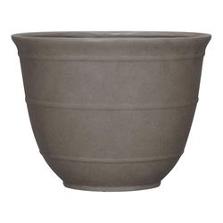 L&G Solutions 9.6 in. H X 12 in. W X 12 in. D X 12 in. D Polyresin Brighton Planter Mocha