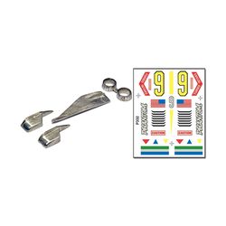 PineCar Custom Parts With Decal Multicolored