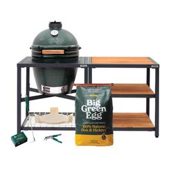 Big Green Egg 18.25 in. Large Charcoal Kamado Grill and Smoker Green