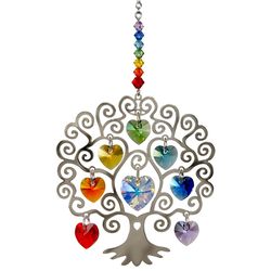 Woodstock Chimes Multicolored Acrylic/Glass/Metal 4 in. H Tree of Life Suncatcher