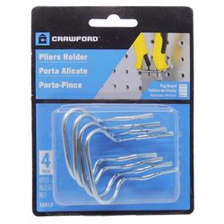 Crawford Zinc Plated Silver Steel 1.8 in. Peg Hook Pliers Holders 1 pk