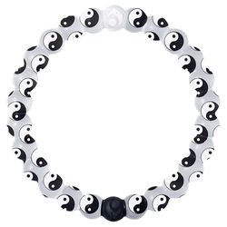 Lokai Unisex Yin Yang Round White Bracelet Water Resistant Size 6