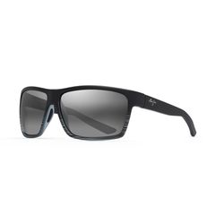 Maui Jim Alenuihaha Sunglasses Unisex Grey Black Stripe Frame Neutral Gray Lens Polarized