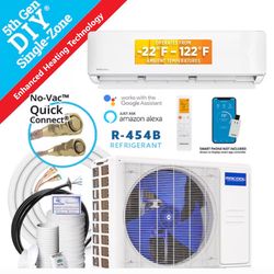 MRCOOL DIY 5th Gen Hyper Heat 1 Zone 18000 BTU 21.2 SEER Ductless Mini Split Heat Pump