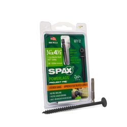 SPAX PowerLags 1/4 in. X 4-1/2 in. L Washer High Corrosion Resistant Steel Lag Screw 12 pk