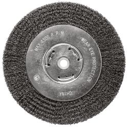 Century Drill & Tool 8 in. Crimped Wire Wheel Brush Steel 4500 rpm 2 pc