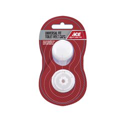 Ace Toilet Bolt Caps White Matte Plastic For Universal