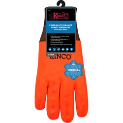 Kinco Men's Indoor/Outdoor Safety Chemical Gloves Orange L 1 pair