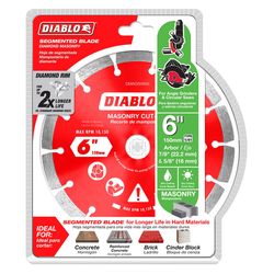Diablo 6 in. D X 7/8 in. X .094 in. thick Diamond Masonry Cut-Off Disc 1 pk