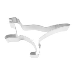 R&M International Corp 4 in. W X 6 in. L Velociraptor Cookie Cutter Silver 1 pc