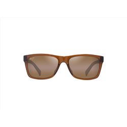 Maui Jim Kowelo Sunglasses Unisex Shiny Trans Dark Brown Frame HCL Bronze Lens Polarized Brown