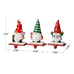 Glitzhome Multicolored Stocking Holder 7.5 in.
