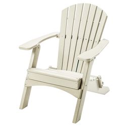 Perfect Choice Furniture Classic White Polypropylene Frame Adirondack Foldable Chair