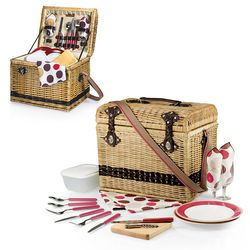 Picnic Time Yellowstone 12.5 in. L X 8.5 in. W X 16.5 in. H Brown Picnic Basket