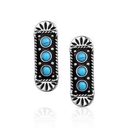 Montana Silversmiths Women's Open Road TQ Earrings