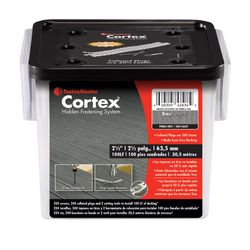 FastenMaster Cortex No. 10 X 2-1/2 in. L Torx Ttap Button Head Hidden Deck Fastener 224 pc