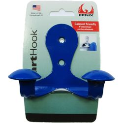 FENIX SmartHook 3.5 in. L Powder Coated Blue Steel Contemporary Double Hook 15 lb. cap. 1 pk