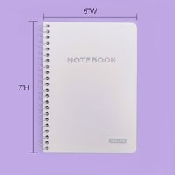 Bazic Products 5 in. W X 7 in. L College Ruled Wire Bound Assorted Poly Cover Notebook