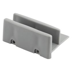 Prime-Line 1.25 in. H X 1.69 in. W Gray Frameless Shower Door Bottom Guide