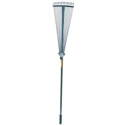 Zenport 63 in. 15 Tine Steel Adjustable Rake Steel Handle