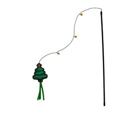 Pavilion Pavilion's Pets For Cat Green Polyester Christmas Tree Cat Toy 18 1 pk
