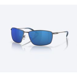 Costa Turret Sunglasses Silver Frame Blue Lens Polarized Blue Light Blocking