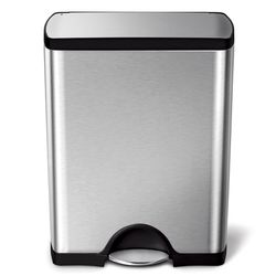 Simplehuman 50 L Silver Stainless Steel Step Trash Can