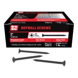 Grip-Rite No. 6 X 2 in. L Phillips Fine Drywall Screws 1 lb 175 pk