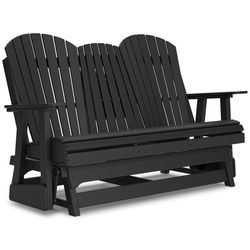 Signature Design by Ashley Hyland Wave Black HDPE Frame Adirondack Loveseat