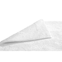 Puro Organic 24 in. L X 17 in. W White Cotton Bath Rug