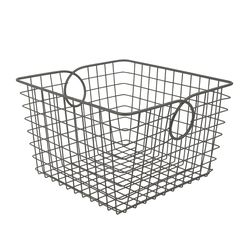 Spectrum Teardrop 12 in. L X 13 in. W X 8 in. H Gray Storage Basket