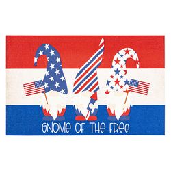 Modern Mat 20 in. W X 32 in. L Multi-Color Gnome of the Free Polyester Accent Rug