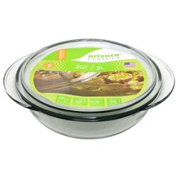 Kitchen Classics 8-3/4 in. W X 8-3/4 in. L Covered Casserole Dish Clear