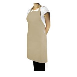 Mu Kitchen 2 pocket Flax Cotton Solid Bibb Apron