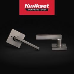 Kwikset Halifax Signature Series Contemporary Satin Nickel Privacy Lever