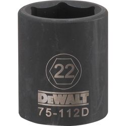 DeWalt Directtorque 22 mm X 1/2 in. drive Metric 6 Point Impact Socket 1 pc